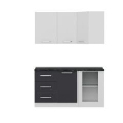 Minar 155Cm Köşe Mutfak Dolabı - Beyaz/Antrasit K155-A2