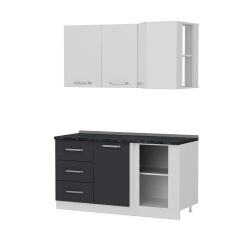 Minar 155Cm Köşe Mutfak Dolabı - Beyaz/Antrasit K155-A2