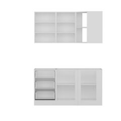 Minar 155Cm Köşe Mutfak Dolabı - Beyaz/Antrasit K155-A2