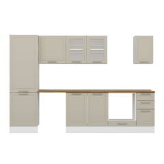 Alvinka 310X210 Cm Klasik Mebran Mutfak Dolabı Mb-E90B60S40-3 Mebran | Kumtaşı - Suntalam