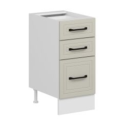 Alvinka Mutfak Modül Mbr_A Alt 3Ç1B2K 40Cm Dolap Beyaz Kumtaşı