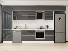 Alvinka 410X240 Cm High Gloss Mutfak Dolabı Mbb-E90B60S60-2