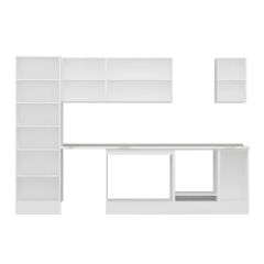 Alvinka 310X210 Cm Klasik Mebran Mutfak Dolabı Mb-E90B60S40-3 Mebran | Beyaz - Mdf