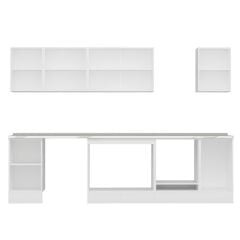 Alvinka 290X210 Cm Klasik Mebran Mutfak Dolabı Beyaz Beyaz M-E80S45S45-2 Mebran | Beyaz - Suntalam