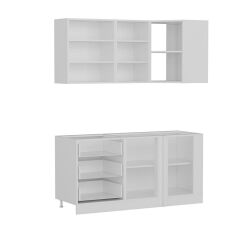 Minar 165Cm Köşe Mutfak Dolabı - Beyaz K165-B2