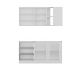 Minar 165Cm Köşe Mutfak Dolabı - Beyaz K165-B2