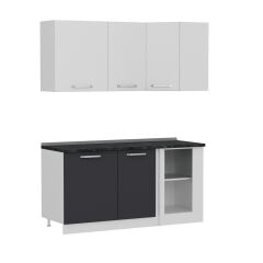 Minar 165Cm Köşe Mutfak Dolabı - Beyaz/Antrasit K165-A1