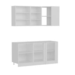 Minar 165Cm Köşe Mutfak Dolabı - Beyaz/Antrasit K165-A1