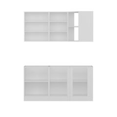 Minar 165Cm Köşe Mutfak Dolabı - Beyaz/Antrasit K165-A1