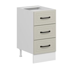 Alvinka Mutfak Modül Mbr_A Alt 3Ç 45Cm Dolap Beyaz Kumtaşı