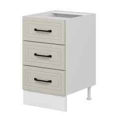 Alvinka Mutfak Modül Mbr_A Alt 3Ç Nray 50Cm Dolap Beyaz Kumtaşı