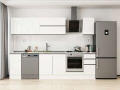 Alvinka 280X210 Cm High Gloss Mutfak Dolabı M-E80S40S40-2 High Gloss | Beyaz - Suntalam