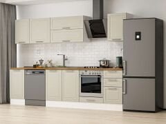 Alvinka 290X210 Cm Klasik Mebran Mutfak Dolabı Beyaz Beyaz M-E80S45S45-2 Mebran | Kumtaşı - Mdf