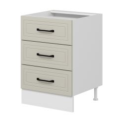 Alvinka Mutfak Modül Mbr_A Alt 3Ç 60Cm Dolap Beyaz Kumtaşı