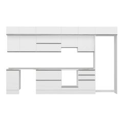 Alvinka 395X240 Cm High Gloss Mutfak Dolabı Mb-E90S45S60-1 High Gloss | Beyaz - Mdf