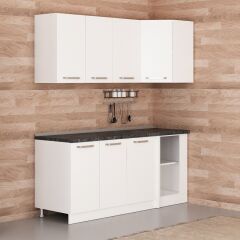 Minar 185Cm Köşe Mutfak Dolabı - Beyaz K185-B2