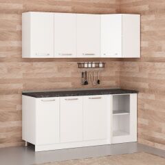 Minar 185Cm Köşe Mutfak Dolabı - Beyaz K185-B2