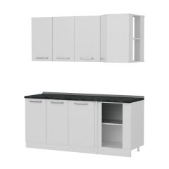 Minar 185Cm Köşe Mutfak Dolabı - Beyaz K185-B2