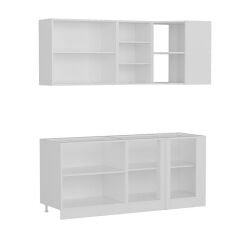 Minar 185Cm Köşe Mutfak Dolabı - Beyaz K185-B3