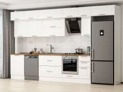 Alvinka 390X240 Cm Klasik Mebran Mutfak Dolabı Beyaz Beyaz Mb-E90S60S40-2 Mebran | Beyaz - Mdf