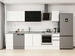 Alvinka 280X210 Cm High Gloss Mutfak Dolabı M-E80S40S40-3 High Gloss | Beyaz - Mdf