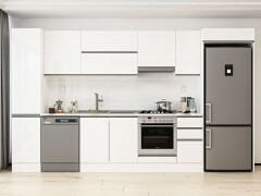 Alvinka 365X222 Cm High Gloss Mutfak Dolabı Mbb-E80B45S40-1 High Gloss | Beyaz - Mdf