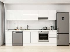 Alvinka 285X210 Cm High Gloss Mutfak Dolabı M-E80S40S45-1 High Gloss | Beyaz - Suntalam