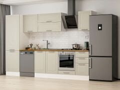 Alvinka 315X210 Cm Klasik Mebran Mutfak Dolabı Mb-E90B60S45-2 Mebran | Kumtaşı - Mdf