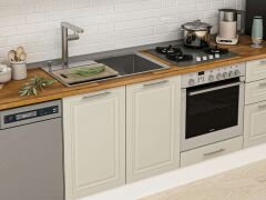 Alvinka 315X210 Cm Klasik Mebran Mutfak Dolabı Mb-E90B60S45-2 Mebran | Kumtaşı - Mdf