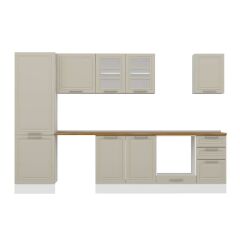 Alvinka 315X210 Cm Klasik Mebran Mutfak Dolabı Mb-E90B60S45-3 Mebran | Kumtaşı - Suntalam