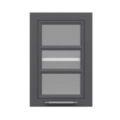 Alvinka Mutfak Modül Mbr_C Üst 1Dk1R 40-H60Cm Dolap Cam Beyaz Antrasit Mdf