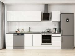 Alvinka 285X210 Cm High Gloss Mutfak Dolabı M-E80S40S45-2 High Gloss | Beyaz - Mdf