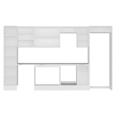 Alvinka 365X222 Cm High Gloss Mutfak Dolabı Mbb-E80B45S40-3 High Gloss | Beyaz - Mdf