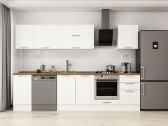 Alvinka 295X210 Cm Klasik Mebran Mutfak Dolabı Beyaz Beyaz M-E80S45S50-2 Mebran | Beyaz - Suntalam