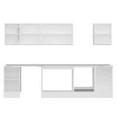 Alvinka 295X210 Cm Klasik Mebran Mutfak Dolabı Beyaz Beyaz M-E80S45S50-2 Mebran | Beyaz - Suntalam