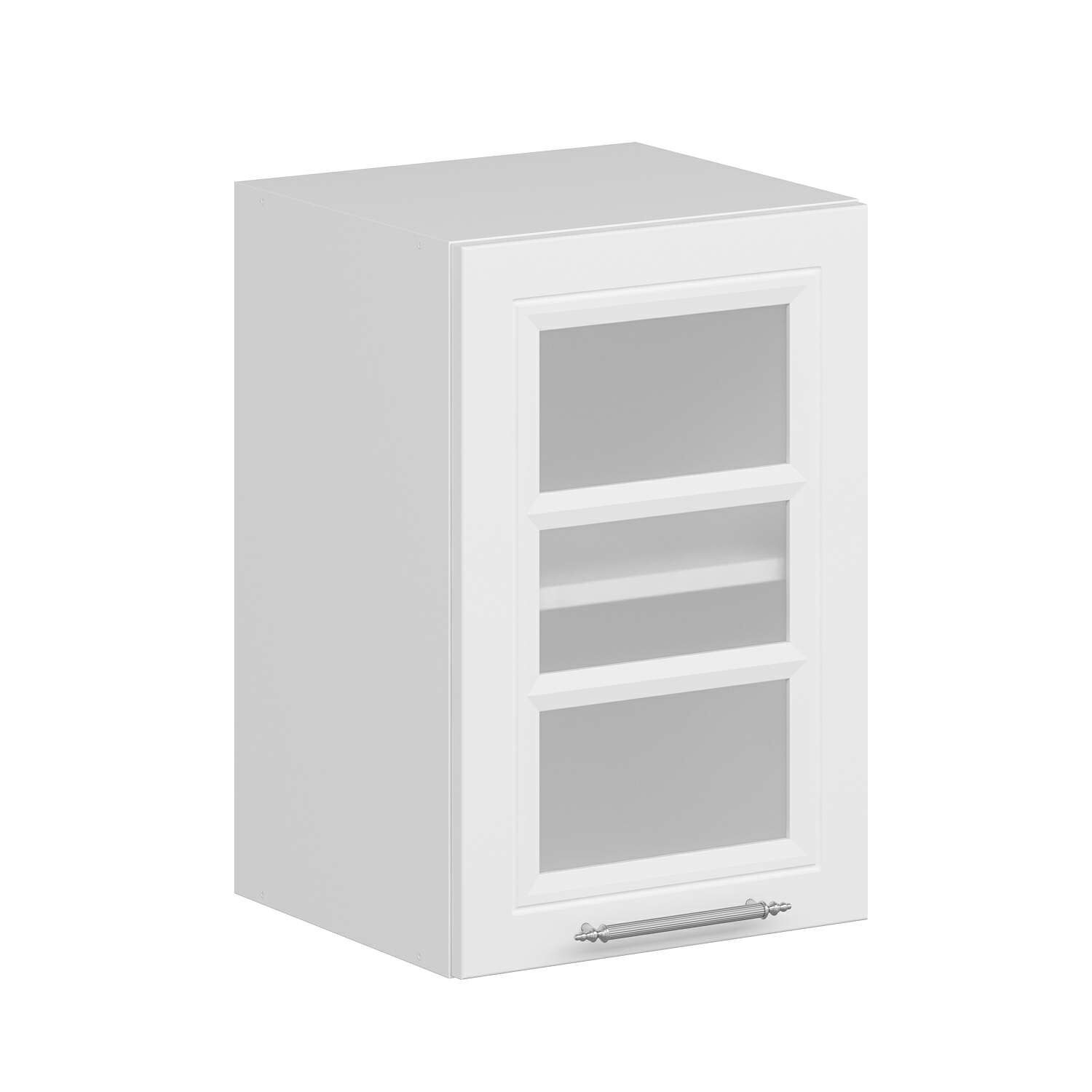 Alvinka Mutfak Modül Mbr_C Üst 1Dk1R 40-H60Cm Dolap Cam Beyaz Beyaz Mdf