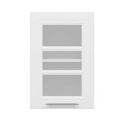 Alvinka Mutfak Modül Mbr_C Üst 1Dk1R 40-H60Cm Dolap Cam Beyaz Beyaz Mdf