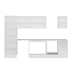 Alvinka 315X210 Cm Klasik Mebran Mutfak Dolabı Mb-E90B60S45-3 Mebran | Kumtaşı - Mdf