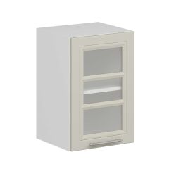 Alvinka Mutfak Modül Mbr_C Üst 1Dk1R 40-H60Cm Dolap Cam Beyaz Kumtaşı Suntalam