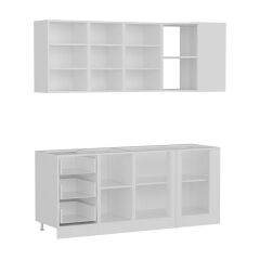 Minar 190Cm Köşe Mutfak Dolabı - Beyaz K190-B2