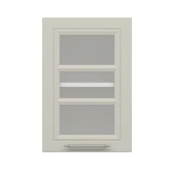 Alvinka Mutfak Modül Mbr_C Üst 1Dk1R 40-H60Cm Dolap Cam Beyaz Kumtaşı Mdf