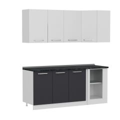 Minar 190Cm Köşe Mutfak Dolabı - Beyaz/Antrasit K190-A1