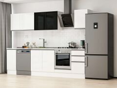 Alvinka 285X210 Cm High Gloss Mutfak Dolabı M-E80S40S45-3 High Gloss | Beyaz - Suntalam