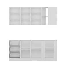 Minar 190Cm Köşe Mutfak Dolabı - Beyaz/Antrasit K190-A2