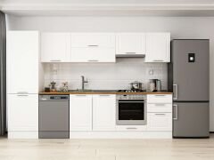 Alvinka 320X210 Cm Klasik Mebran Mutfak Dolabı Mb-E90B60S50-1 Mebran | Beyaz - Mdf