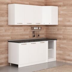 Minar 195Cm Köşe Mutfak Dolabı - Beyaz K195-B1