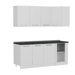 Minar 195Cm Köşe Mutfak Dolabı - Beyaz K195-B1