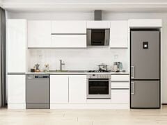 Alvinka 370X222 Cm High Gloss Mutfak Dolabı Mbb-E80B45S45-2 High Gloss | Beyaz - Suntalam