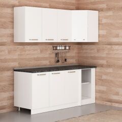 Minar 195Cm Köşe Mutfak Dolabı - Beyaz K195-B2