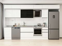 Alvinka 380X240 Cm High Gloss Mutfak Dolabı Mb-E90S50S40-3 High Gloss | Beyaz - Mdf